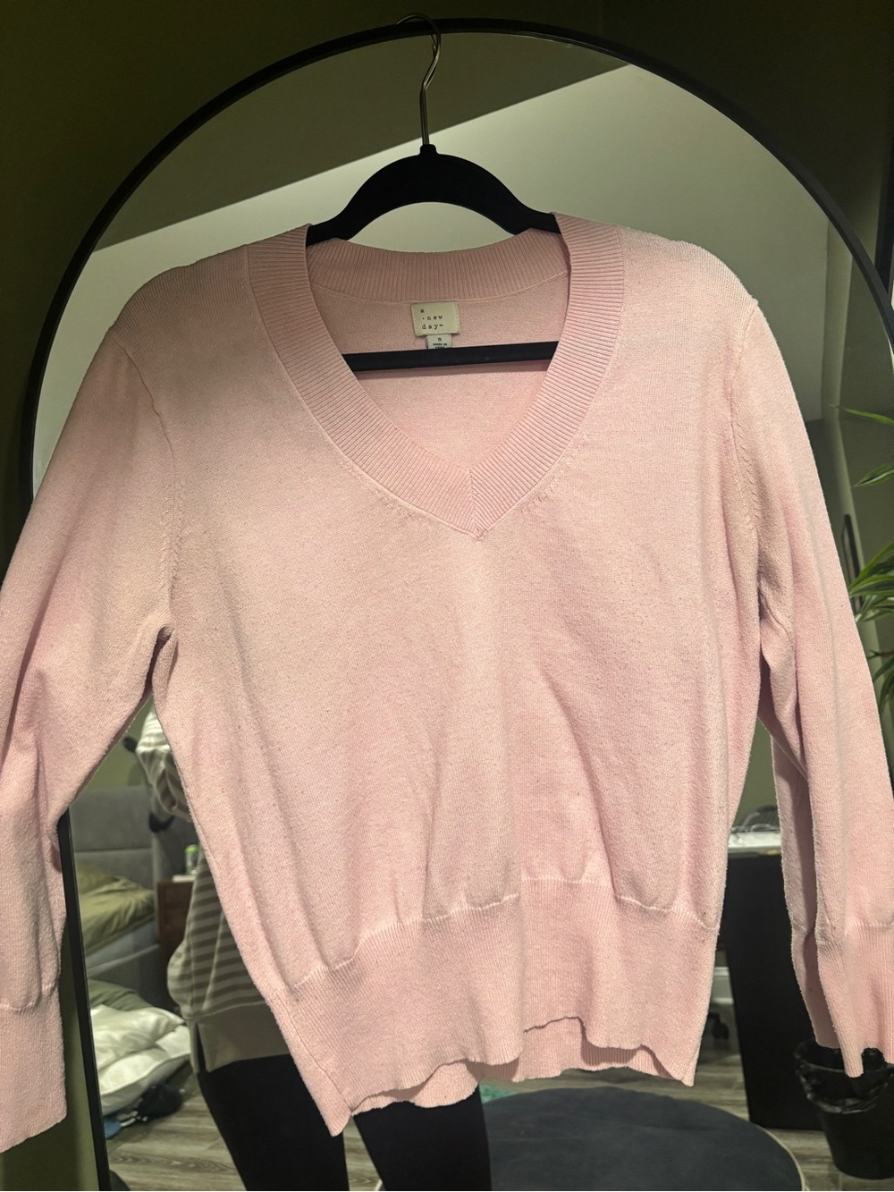 a new day Light Pink V-Neck Sweater
